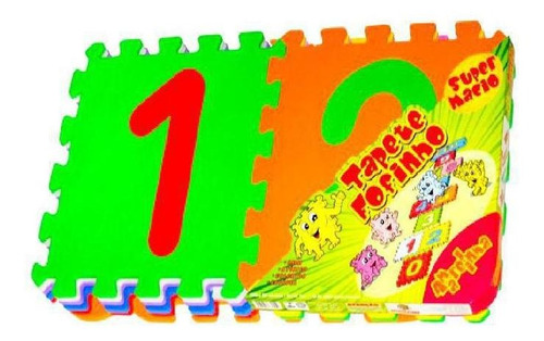 Tapete Tatame Infantil Em Eva Amarelinha 18 Peças