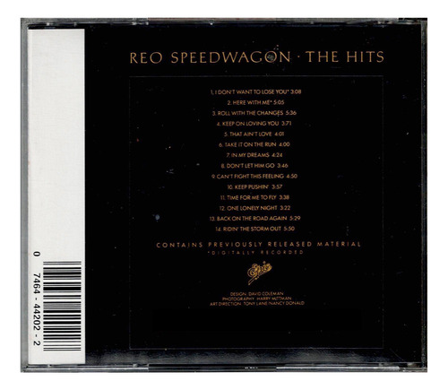Cd Reo Speedwagon The Hits That Ain't Love U.s.a Usado Estandar (Usado)