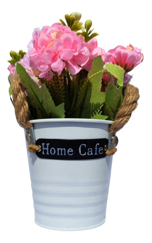 Decoración Plantas Artificiales 2 Macetas Blancas