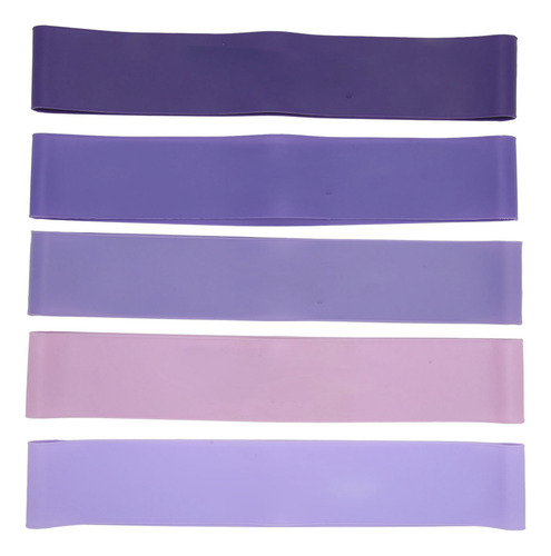 A Set De 5 Bandas De Resistencia De Silicona Para Yoga Y