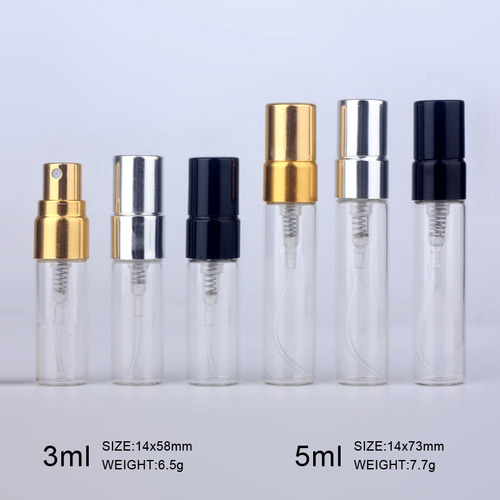 50 Unids/lote 3ml 5ml Botella Pulverizadora De Muestra