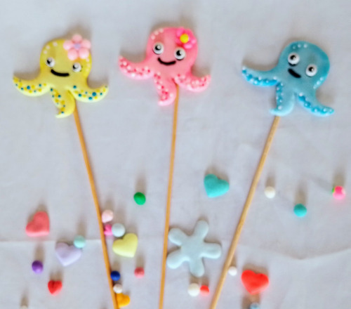 Adorno Torta Toppers Animalitos Y Varios Motivos De Mar X10