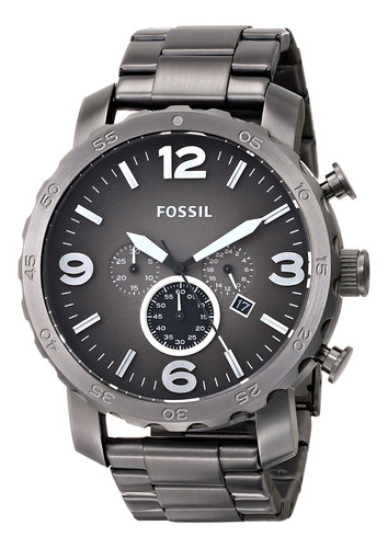 Reloj Fossil Nate Jr1437 Acero Gunmetal Original Garantía