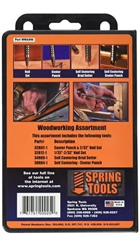 Springtools Wwa996 De 4 Piezas De Carpintería Conjunto Con E