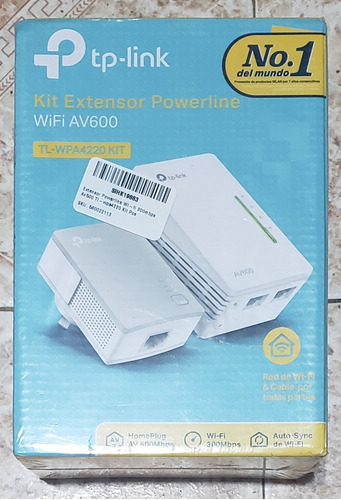Imagen 2 de 4 de Router Extensor Wifi Por Red Electrica Tp-link Av 600