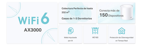 Sistema Wi-fi 6 Mesh Tp-link Deco X50 Ax3000 Mu-mimo Gigabit
