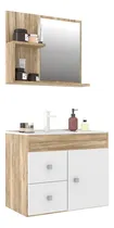 Comprar Mueble De Baño Aereo Con Bacha Pileta + Botiquin + Espejo Cantidad De Agujeros Para Grifería Un Agujero Bacha Blanco Mueble Blanco-cartagena