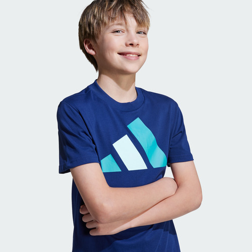 Remera Adidas Casual Essentials Niños Azul Jy0296