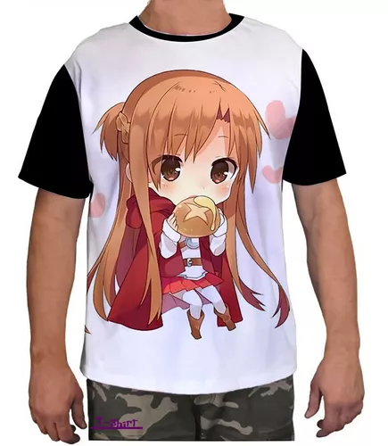 Camisa Camiseta Anime Sword Art Online Kirito Asuna 19 em Promoção na  Americanas