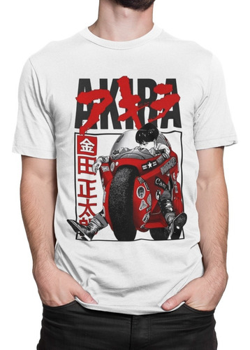 Camiseta Anime Akira Kaneda Na Moto Tshirt Cores