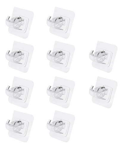 10 Soportes Autoadhesivos Para Barras De Cortina, Sin Taladr