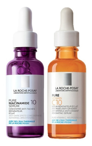 Combo La Roche Posay Serum Niacinamida + Pure Vitamin C 10