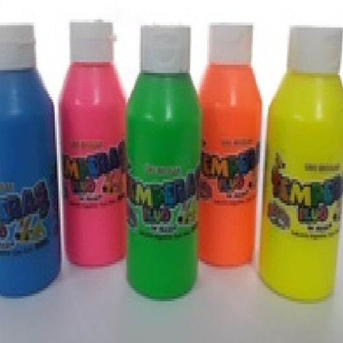 Tempera Pintura Sta Señorita Pote 250g Colores Fluo Neon Color Naranja