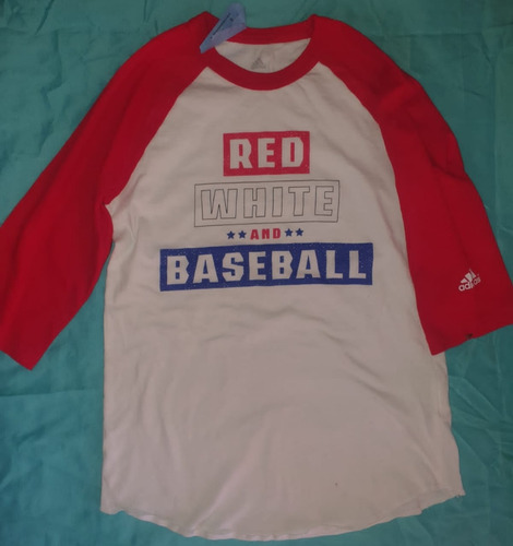 Franela adidas Niño Manga Larga Baseball Talla 4/6 