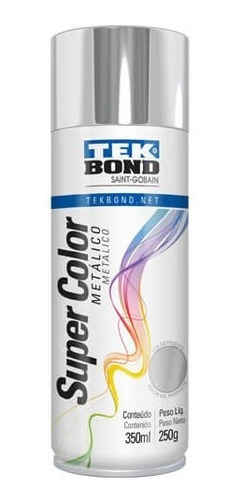 Pintura Tek Bond Aerosol Metálico 350ml Cromado