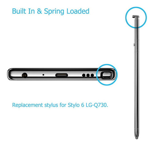 Stylo 6 Accesorios Del Lápiz Táctil Screen Touch Pen Gris