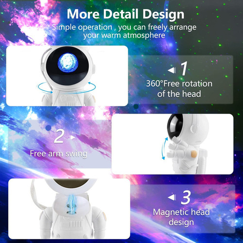 A Lámpara Robot Astronauta Luz Proyectora