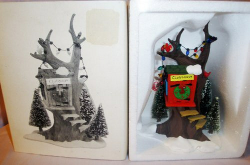 Dept 56 Original Snow Village Niños Tree House 5168-3 Por De