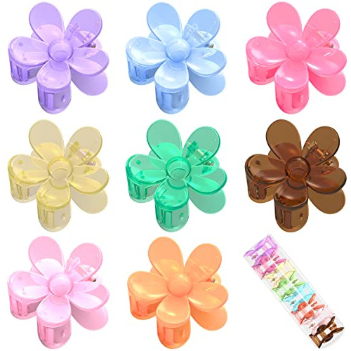 Corta De Pelo Clips De Pelo De Flores 8pcs Lindo Pelo Bk35o