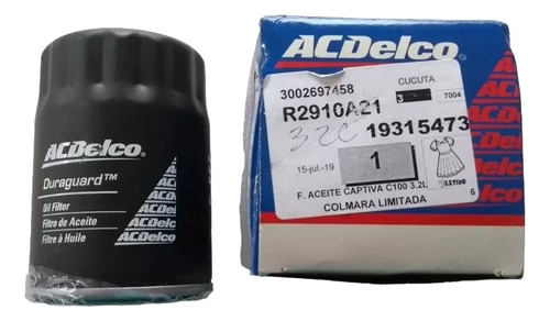 Filtro Aceite Captiva 3.2- Trailblazer Acdelco Original