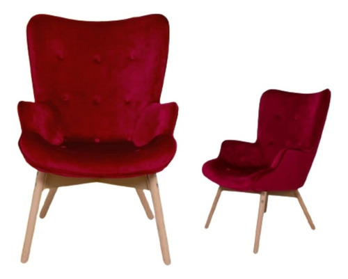 Sillas Poltronas Leanna Pach Roja Colores, Anarilla