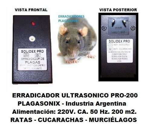 Imagen 2 de 9 de Ultrasonido Erradicador De Ratas, Etc Pro-200 Ind. Argentina