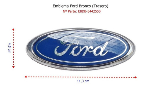 Emblema Ford Bronco (trasero)