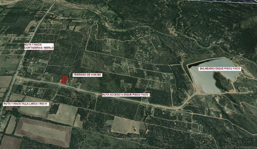 Imagen 4 de 7 de Terreno 4106 M2 Venta Zona Dique Piscu Yaco Cortaderas San Luis