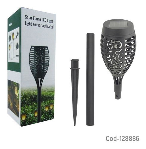 Imagen 2 de 2 de Estaca Led Solar Efecto Tipo Llama.