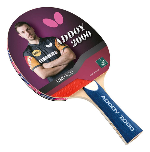 Paleta Ping Pong Butterfly Addoy 2000 Shakehand - El Rey