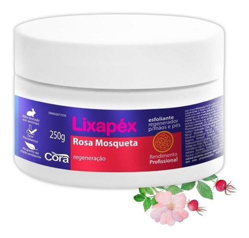 Spa Dos Pés Lixapéx Esfoliante Com Rosa Mosqueta 250g  Cora