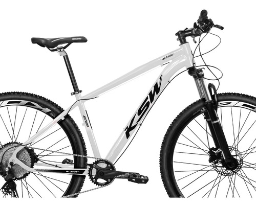 Bicicleta Aro 29 Ksw Xlt100 12v Com Shimano Deore Trava Cor Branco/preto