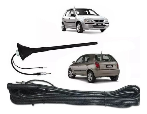 Antena Amplificada Astra Corsa Celta Classic +extensão 3,80m