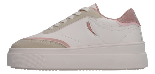 Tenis Dama Berlin Blanco Rosa Casuales