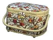 Comprar Cesta De Costura Premium Con Diseño De Búho Y Kit De Costura