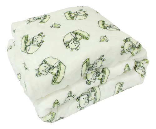 Cobija Para Bebé Calientita Frazada Suave Cobertor Infantil Color Amarillo Felpa