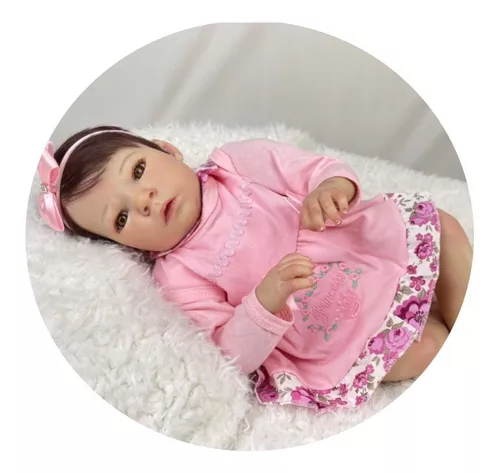 Bebe Reborn Menina Realista Baby Boneca + Enxoval Completo