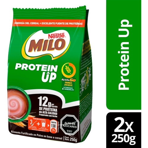Saborizante Para Leche Milo® Protein Up Activ-go® 250g X2 