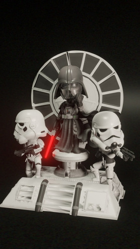 Archivo Stl Impresión 3d - Star Wars - Chibi Diorama Darth V