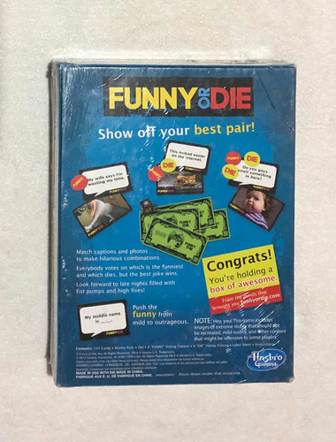 Funny Or Die The Hilarious Caption Juego De Mesa Hasbro