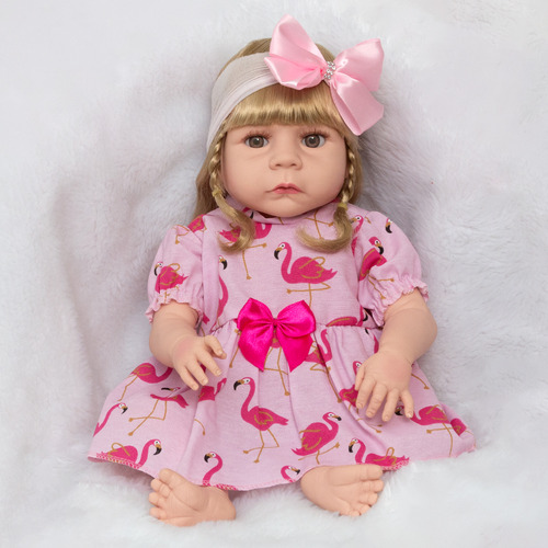 Boneca Reborn Recém Nascida Abigail Com Kit Acessórios