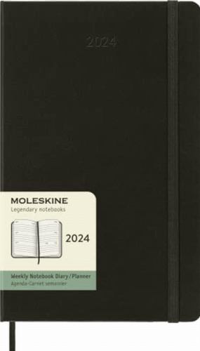 Moleskine Planificador Semanal Horizontal 2024, 12m, Grande,