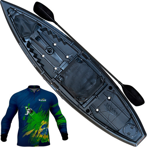 Caiaque Tuna Pro Hidro 2 Eko Camiseta Presa Viva Cor Black