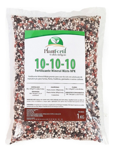 Adubo Fertilizante Npk 10x10x10 Para Plantas E Flores | 1kg