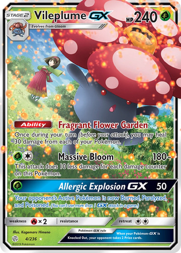 Cartas Pokemon Vileplume Gx Portugues