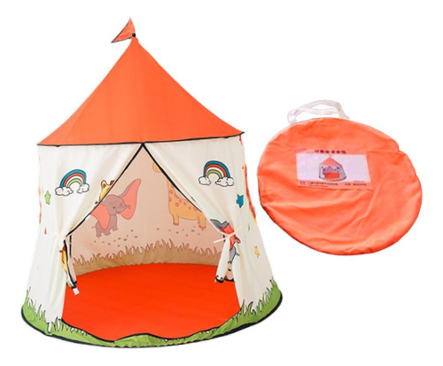 Tienda Para Niños, Tipi Plegable, Tienda De Juegos Naranja