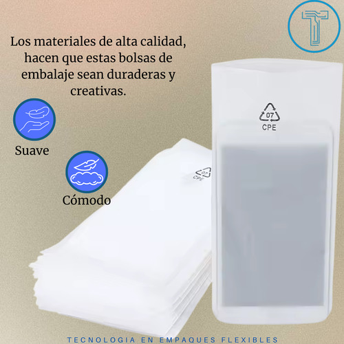 200 Bolsas Cpe Mate Blancas Con Cierre Hermético Blanco Mate 8x18 Cpe Matte Bag