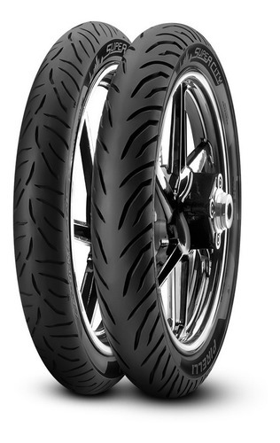 Conjunto de pneus Pirelli 2.75-18 e 90/90-18 Super City Sc