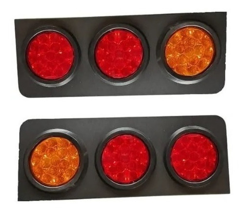 Juego De Faros Led Traseros 2 Rojos 1 Ambarr 12v  