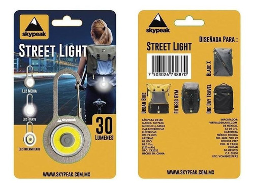 Imagen 2 de 6 de Lámpara Led Brillante Skypeak Para Ciclista, Corredor, Moto